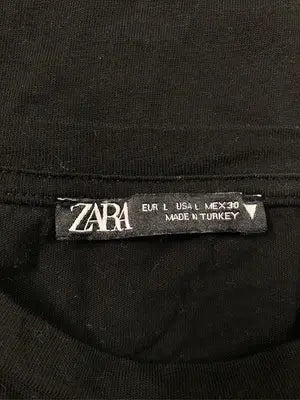 ZARA/ザラ/Tシャツ/カットソー/トップス/ブラック/USA L