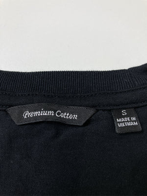 premium cotton/Tシャツ/カットソー/トップス/ブラック/S