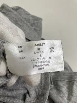 ヒラキ/Tシャツ/カットソー/トップス/グレー/L