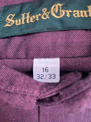 SUTTER & GRANT/シャツ/ブラウス/トップス/パープル/16 32/33