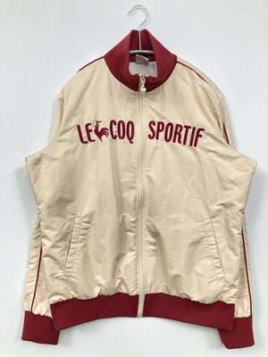 le coq sportif/ルコックスポルティフ/ジャージ/トラックジャケット/トップス/アイボリー/XO  胸囲90-94  身長172-178