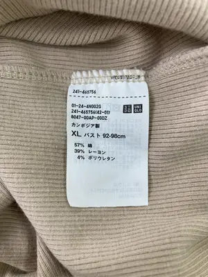 UNIQLO/ユニクロ/Tシャツ/カットソー/トップス/ベージュ/XL