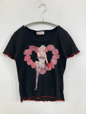 Laulau/Tシャツ/カットソー/トップス/ブラック