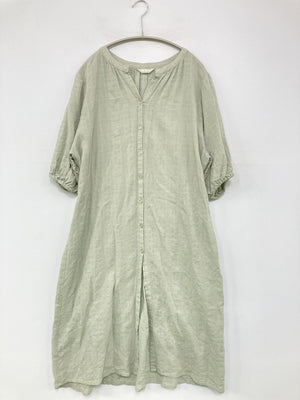 Amista/アミスタ/シャツワンピース/ワンピース/ドレス/ライトグリーン/M  バスト79～87　　身長154～162