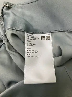UNIQLO/ユニクロ/ミモレ/半端丈スカート/スカート/グレー/ウエスト 64cm ヒップ 91cm