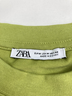 ZARA/ザラ/Tシャツ/カットソー/トップス/ライトグリーン/EUR M/USA M/ MEX 40
