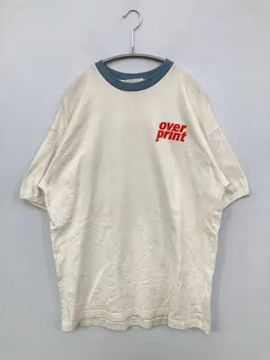 OVER PRINT/Tシャツ/カットソー/トップス/アイボリー/L