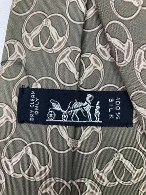 HERMES/エルメス/ネクタイ/ファッション雑貨/カーキ