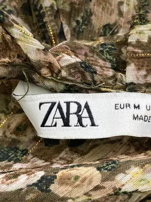 ZARA/ザラ/シャツ/ブラウス/トップス/ブラウン/USA M