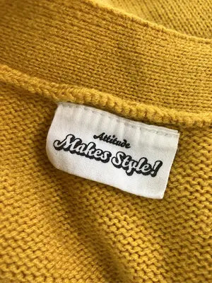 Attitude makes style!/アティチュードメイクススタイル/カーディガン/ボレロ/トップス/イエロー/FREE