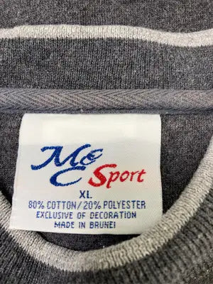 M&C Sport/エムアンドシースポーツ/スウェット/トップス/グレー/XL