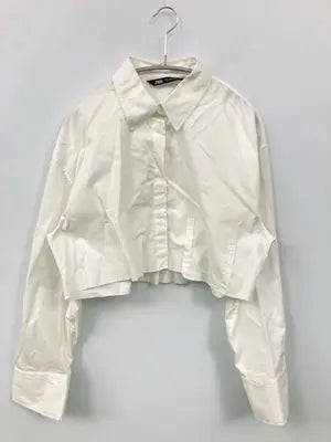 ZARA/ザラ/シャツ/ブラウス/トップス/アイボリー/USA M