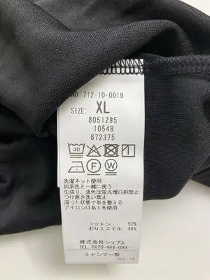 SHIPS any/Tシャツ/カットソー/トップス/ブラック/XL