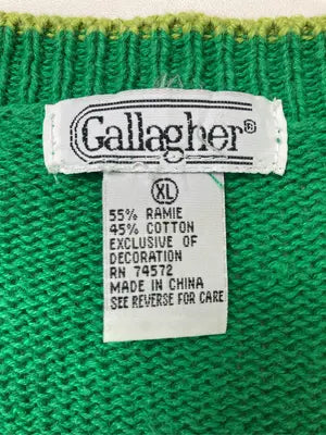Gallagher/カーディガン/ボレロ/トップス/グリーン/XL