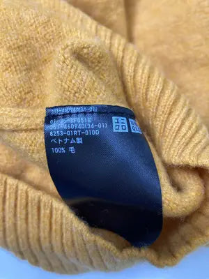UNIQLO/ユニクロ/ニット/セーター/トップス/イエロー/L