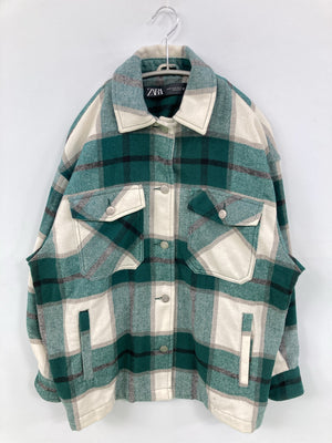 ZARA/ザラ/シャツ/ブラウス/トップス/グリーン/EUR XS/USA XS/MEX 24