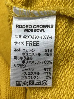RODEO CROWNS/ロデオクラウンズ/スウェット/トップス/イエロー/FREE