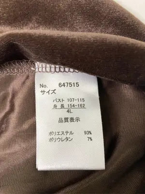 Hina Style/Tシャツ/カットソー/トップス/ブラウン/4L