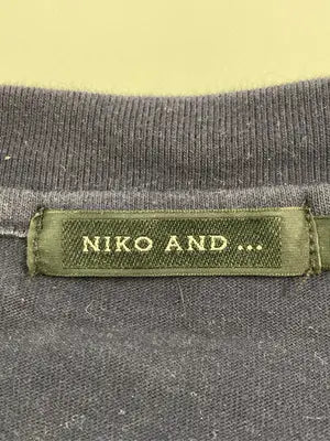 niko and .../ニコアンド/Tシャツ/カットソー/トップス/ネイビー/M