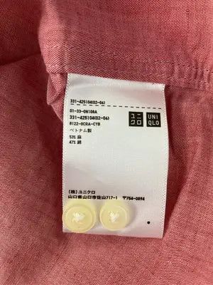 UNIQLO/ユニクロ/シャツ/ブラウス/トップス/レッド/L