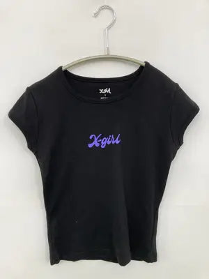 X-GIRL/エックスガール/Tシャツ/カットソー/トップス/ブラック/S
