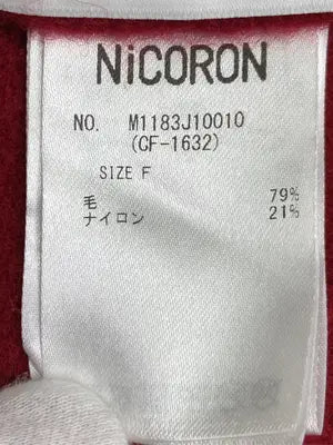 NICORON/ニコロン/ハンチング/ベレー帽/帽子/レッド/F