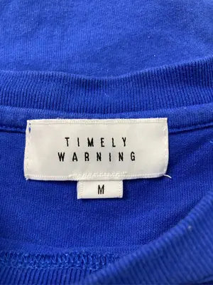 TIMELY WARNING/タイムリーワーニング/Tシャツ/カットソー/トップス/ブルー/M