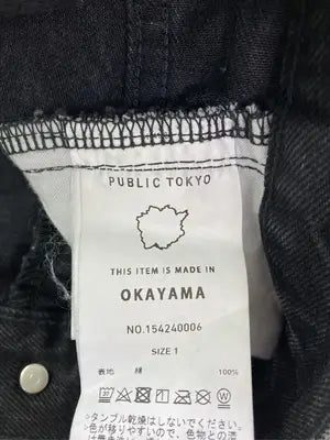 PUBLIC TOKYO/パブリックトウキョウ/デニムパンツ/パンツ/ブラック/1