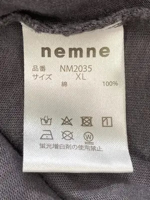 nemne/ネンネ/Tシャツ/カットソー/トップス/グレー/XL