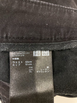 UNIQLO/ユニクロ/ショート/ミニスカート/スカート/ブラック/ウエスト64cm  ヒップ91cm