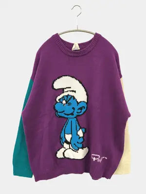 SMURFS/ニット/セーター/トップス/パープル/M