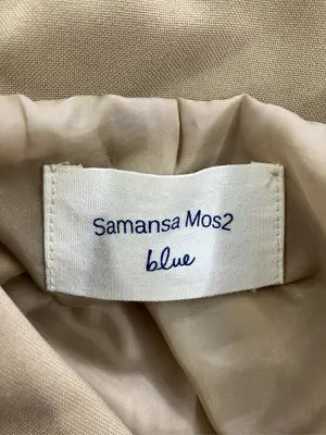 Samansa Mos2 blue/サマンサモスモスブルー/ステンカラーコート/ジャケット/アウター/ベージュ/フリー