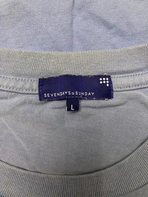 SEVENDAYS=SUNDAY/セブンデイズサンデイ/Tシャツ/カットソー/トップス/スカイブルー/L