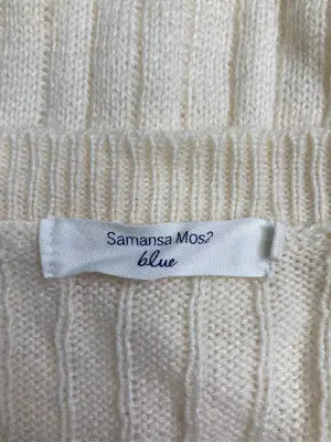 Samansa Mos2 blue/サマンサモスモスブルー/ニット/セーター/トップス/アイボリー/L