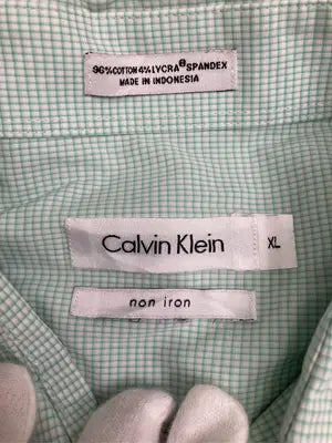 Calvin Klein/カルバンクライン/シャツ/ブラウス/トップス/ライトグリーン/XL