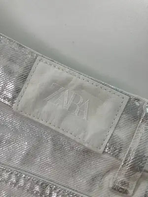 ZARA/ザラ/デニムパンツ/パンツ/シルバー/EUR 40