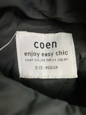 coen/コーエン/ノーカラーコート/ジャケット/アウター/ブラック/MEDIUM