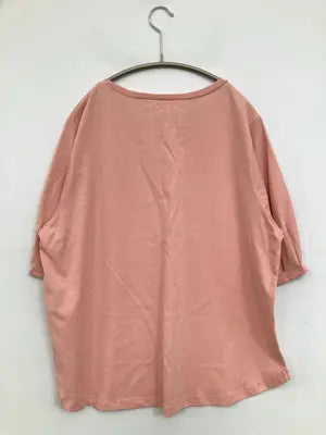 Tシャツ/カットソー/トップス/ピンク/LL
