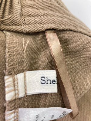 Shelney/ミモレ/半端丈スカート/スカート/ブラウン/L