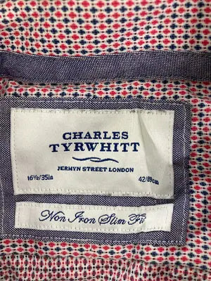 CHARLES TYRWHITT/シャツ/ブラウス/トップス/レッド/16 1/2
