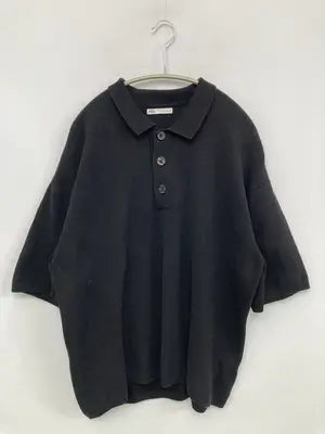 ZARA/ザラ/ポロシャツ/トップス/ブラック/EUR M