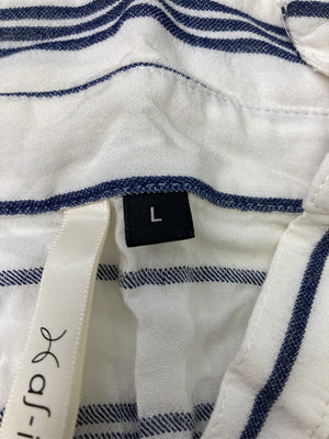 シャツ/ブラウス/トップス/ブルー/L