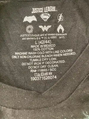 JUSTICE LEAGUE/Tシャツ/カットソー/トップス/ブラック/L