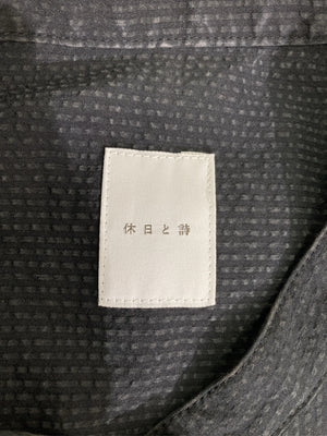 休日と詩/キュウジツトシ/シャツワンピース/ワンピース/ドレス/ブラック