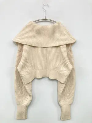 SNIDEL/スナイデル/ニット/セーター/トップス/アイボリー/ONE SIZE