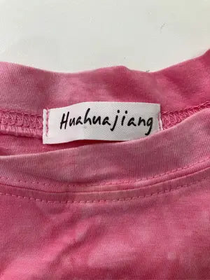 Huahuajiang/Tシャツ/カットソー/トップス/ピンク