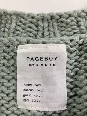 PAGEBOY/ページボーイ/ニット/セーター/トップス/ライトグリーン/F