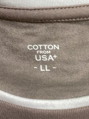 COTTON FROM USA+/Tシャツ/カットソー/トップス/ブラウン/LL
