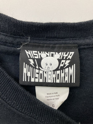 KYUSONEKOKAMI/Tシャツ/カットソー/トップス/ブラック/L