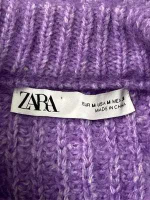 ZARA/ザラ/ニット/セーター/トップス/パープル/USA M